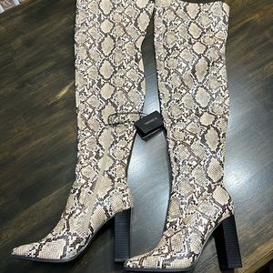 Forever 21 Print Tall Boots NWT